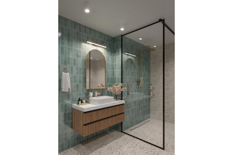 LED-armatuur KATANI, 12 W, 4000 K, IP44, RA >80, 960 lm, 60 cm, chroom