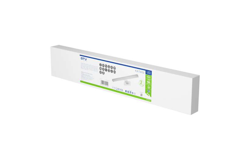 LED-armatuur KATANI, 12 W, 4000 K, IP44, RA >80, 960 lm, 60 cm, chroom