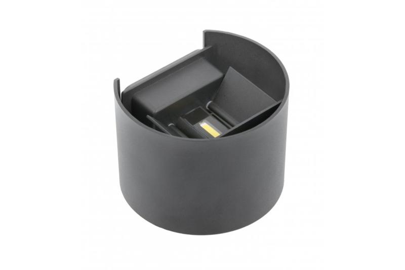 LED-wandarmatuur MISSOURI-O, 7 W, 540 lm, 4000 K, IP54, rond, grijs