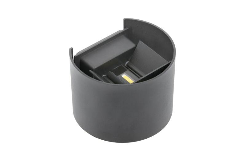 LED-wandarmatuur MISSOURI-O, 7 W, 540 lm, 4000 K, IP54, rond, grijs