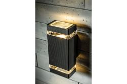 Facade luminaire bidirectional NESSA, 2*GU10, max. 2*50 W, IP54, square, black