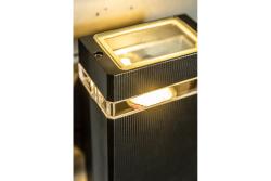 Facade luminaire bidirectional NESSA, 2*GU10, max. 2*50 W, IP54, square, black