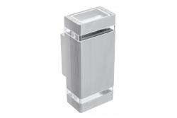 Facade luminaire bidirectional NESSA, 2*GU10, max. 2*50 W, IP54, square, gray