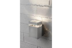 Фасаден осветителен уред с еднопосочно осветяване NESSA, GU10, макс. 50 W, IP54, квадратен, сив
