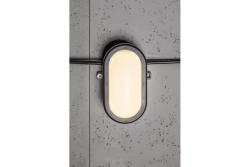 LED luminaire OVALIO, 5 W, 500 lm, IP65, AC175-265V, PF>0.5, RA>80, IP54, black