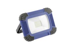 LED floodlight with rechargeable battery ONYX, 10 W, 800 lm, 6400K, USB 5V/1A, RA>80, IP54, 120°, blue