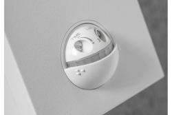 LED facade luminaire PARIS with motion sensor, 10 W, 900 lm, 4000K, IP54, white