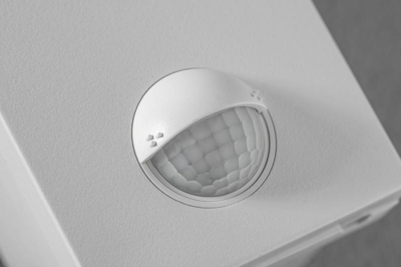 LED-gevelarmatuur PARIS met bewegingssensor, 10 W, 900 lm, 4000 K, IP54, wit