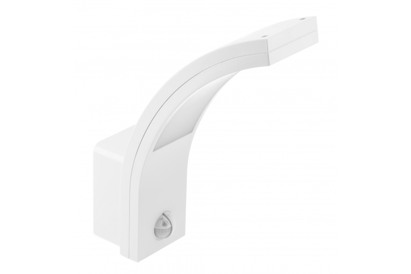 LED-gevelarmatuur PARIS met bewegingssensor, 10 W, 900 lm, 4000 K, IP54, wit