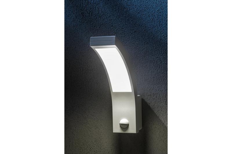 LED-gevelarmatuur PARIS met bewegingssensor, 10 W, 900 lm, 4000 K, IP54, wit
