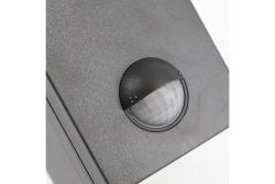 LED facade luminaire PARIS with motion sensor, 10 W, 900 lm, 4000K, IP54, gray