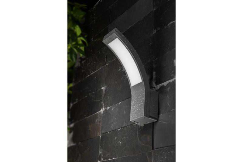 LED-gevelarmatuur PARIS, 10 W, 900 lm, 4000 K, IP54, grijs