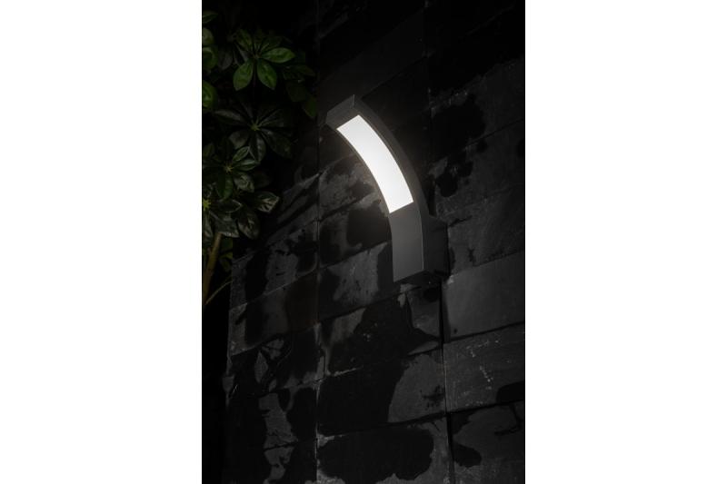 LED-gevelarmatuur PARIS, 10 W, 900 lm, 4000 K, IP54, grijs