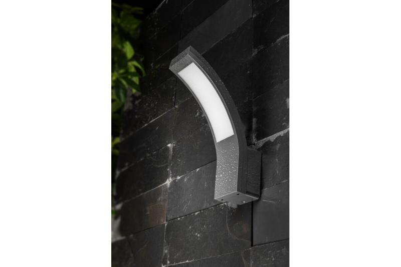 LED-gevelarmatuur PARIS, 10 W, 900 lm, 4000 K, IP54, grijs