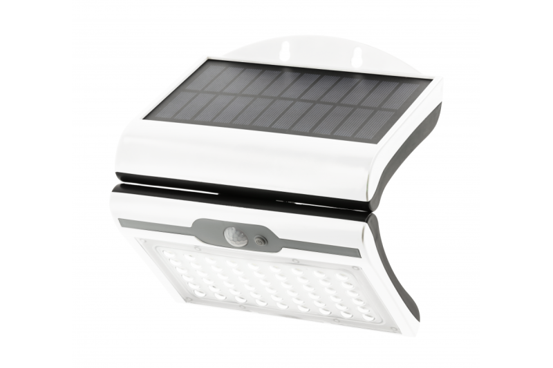 LED-gevelarmatuur op zonne-energie RAMOS, bewegings-/schemersensor, 300 lm, 3,7 V, 1800 mAh, IP44, 6400 K, wit