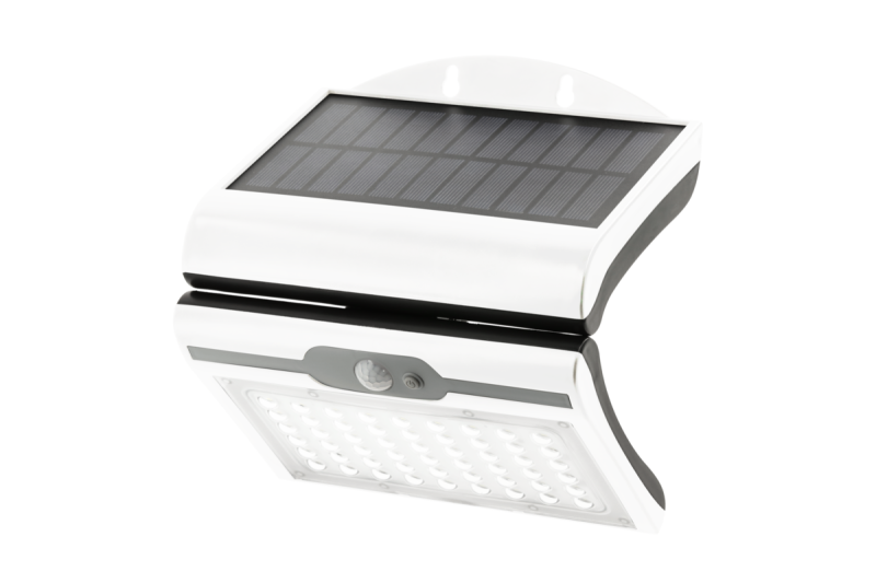 LED-gevelarmatuur op zonne-energie RAMOS, bewegings-/schemersensor, 300 lm, 3,7 V, 1800 mAh, IP44, 6400 K, wit
