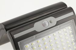 LED facade luminaire on solar battery RAMOS, motion/twilight sensor, 300 lm, 3.7V, 1800 mAh, IP44, 6400K, black