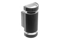 Facade luminaire bidirectional SILVA, 2*GU10, max. 2*50 W, IP54, black