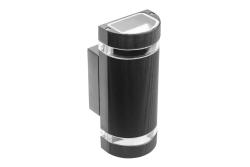 Facade luminaire bidirectional SILVA, 2*GU10, max. 2*50 W, IP54, black