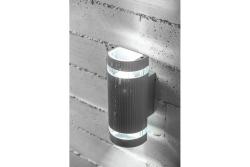 Facade luminaire bidirectional SILVA, 2*GU10, max. 2*50 W, IP54, gray