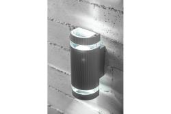 Facade luminaire bidirectional SILVA, 2*GU10, max. 2*50 W, IP54, gray