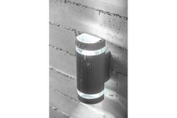 Facade luminaire bidirectional SILVA, 2*GU10, max. 2*50 W, IP54, gray