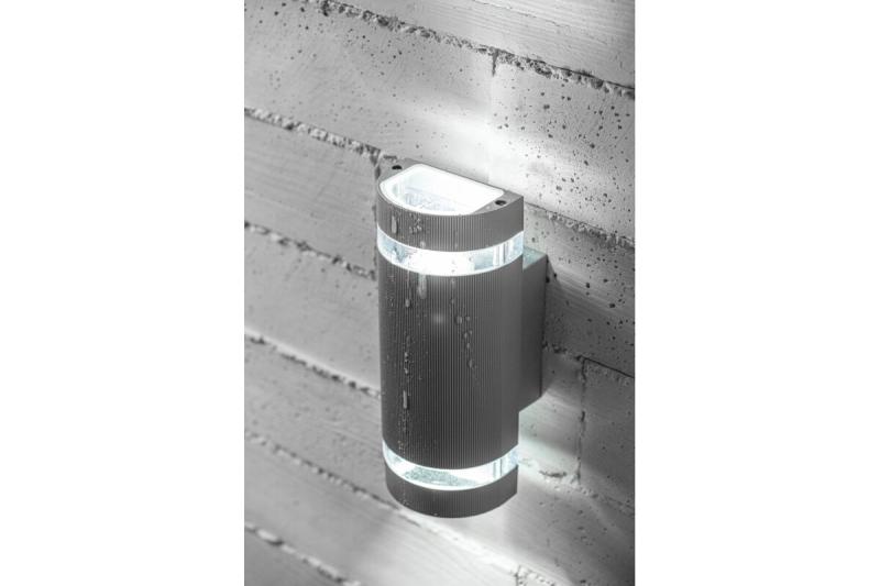 Gevelverlichting bidirectionele SILVA, 2*GU10, max. 2*50 W, IP54, grijs