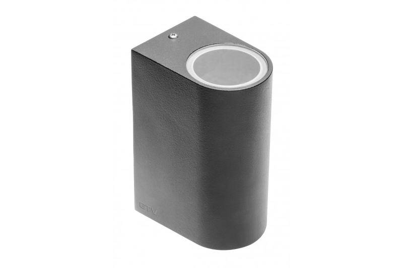 Gevelverlichting bidirectioneel TIAGO, 2*GU10, max. 2*35 W, IP54, zwart