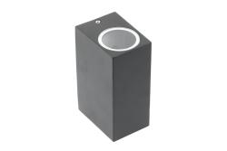 Facade luminaire bidirectional TIAGO, 2*GU10, max. 2*35 W, IP54, square, black