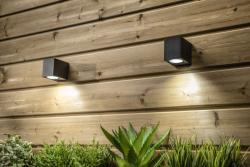 Facade luminaire unidirectional TIAGO, GU10, max. 35 W, IP54, square, black