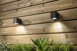 Facade luminaire unidirectional TIAGO, GU10, max. 35 W, IP54, square, black