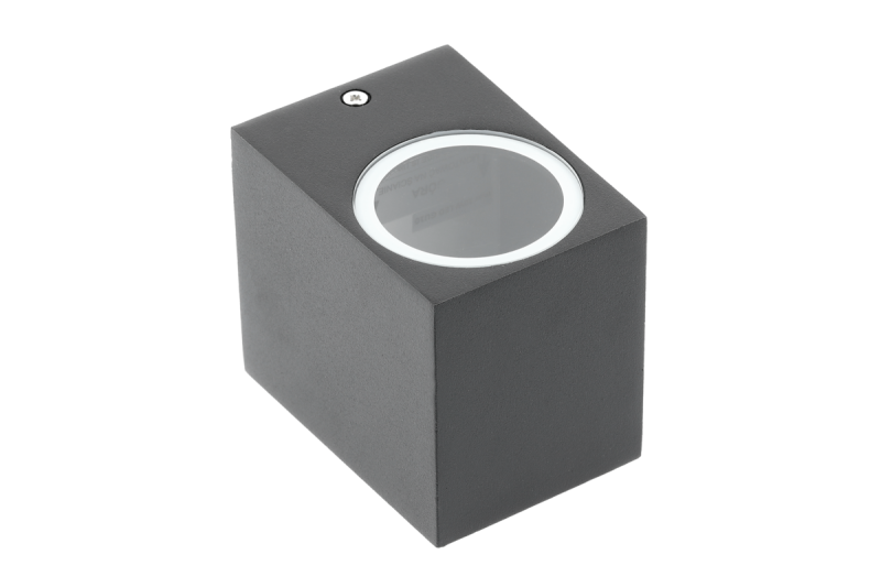 Gevelverlichting unidirectioneel TIAGO, GU10, max. 35 W, IP54, vierkant, zwart