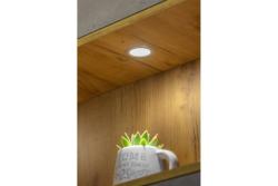 Silver recessed LED luminaire with Vasco distance, 12V DC, 1.7W, 24 SMD3528, warm white, 200cm