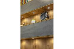 Silver recessed LED luminaire with Vasco distance, 12V DC, 1.7W, 24 SMD3528, warm white, 200cm