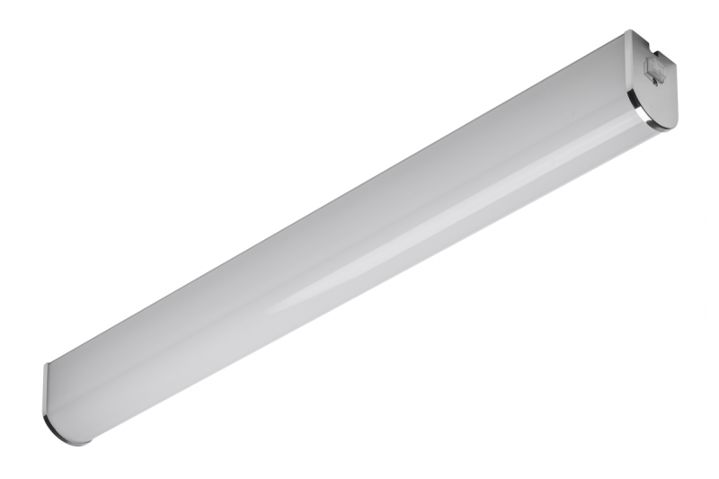 LED-armatuur ZITA met schakelaar, 15 W, 1200 lm, 4000K, AC220-240V, 50-60 Hz, IP44, RA>80, 60 cm, chroom