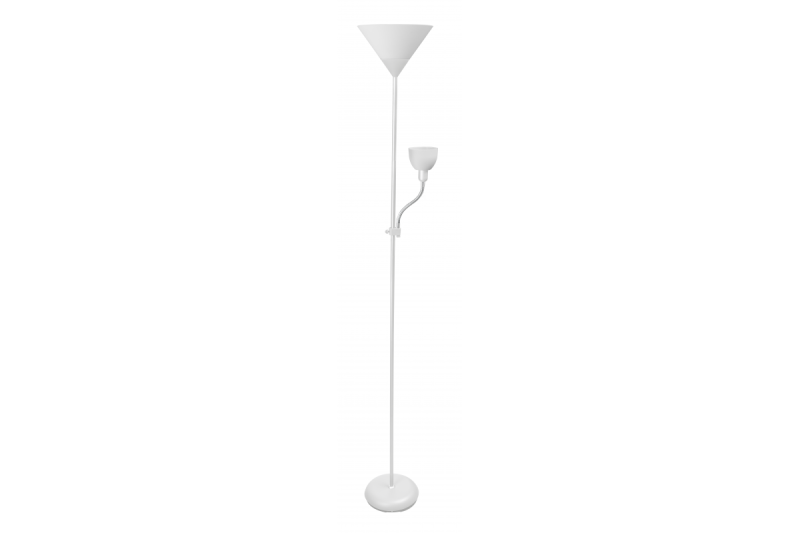 Vloerlamp BENFICA 2, 1xE27, 1xE14, wit