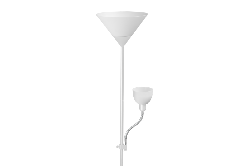 Vloerlamp BENFICA 2, 1xE27, 1xE14, wit