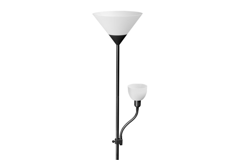 Vloerlamp BENFICA 2, 1xE27, 1xE14, zwart
