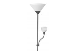 Floor lamp BENFICA 2, 1xE27, 1xE14, gray