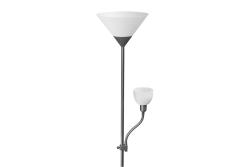 Floor lamp BENFICA 2, 1xE27, 1xE14, gray