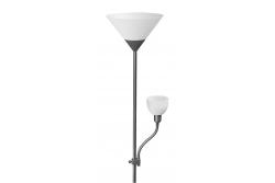 Floor lamp BENFICA 2, 1xE27, 1xE14, gray