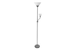 Floor lamp BENFICA 2, 1xE27, 1xE14, gray