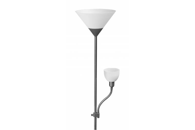 Vloerlamp BENFICA 2, 1xE27, 1xE14, grijs