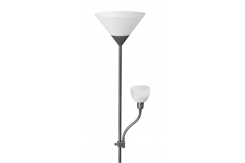 Vloerlamp BENFICA 2, 1xE27, 1xE14, grijs
