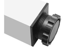 Square aluminium table leg with regulation foot 60x60x710