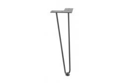 Hairpin ARTO leg with a foot, 2 rods, 10 x 406 mm, black