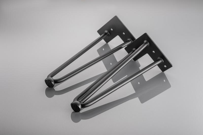 Haarspeld ARTO poot met voet, 3 stangen, 10 x 406 mm, zwart