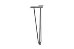 Hairpin ARTO leg with foot, 3 rods, 12 x 406 mm, black