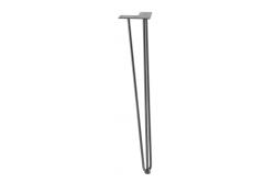 Hairpin ARTO leg with foot, 3 rods, 12 x 711 mm, black