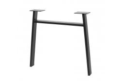 Frame leg GTV INDUSTRIA, trapezoid with crossbar, H=710 mm, W=820 mm, profile 80 x 20, steel, black